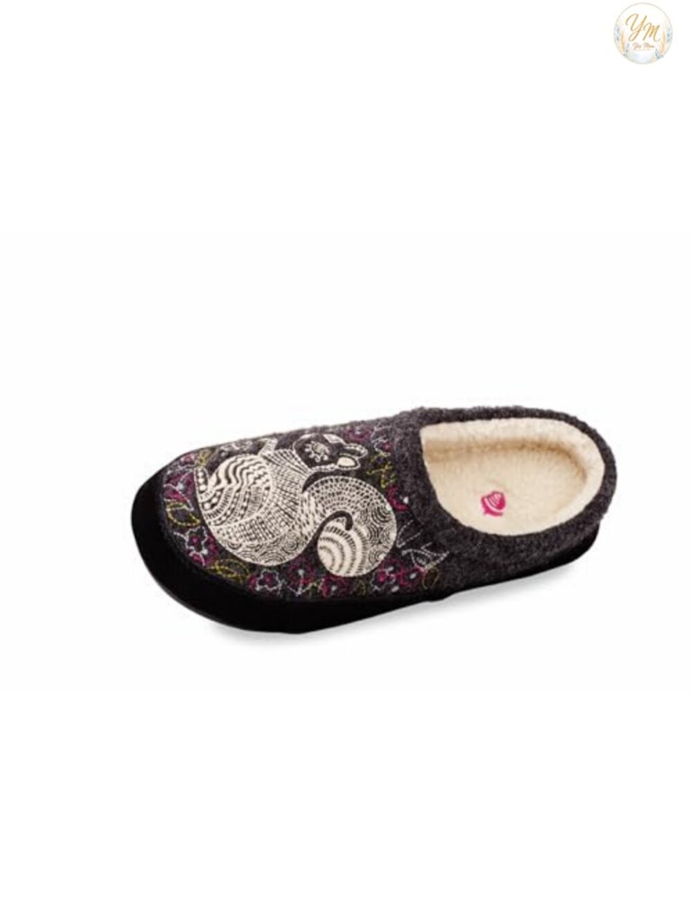 Acorn Suede Slippers Non-Slip Indoor/Outdoor Berber Lining Embroidery